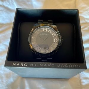 Marc Jacobs Women’s Black Henry Skeleton Watch